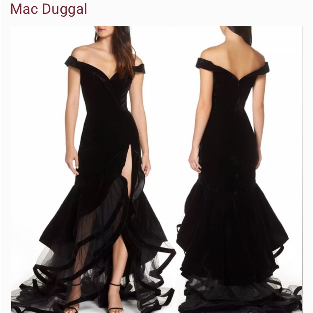 Mac Duggal black gown